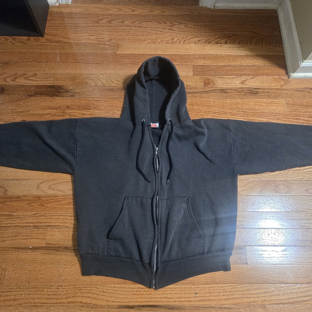 Vintage Hanes Zip-up Jacket Grey Size Large